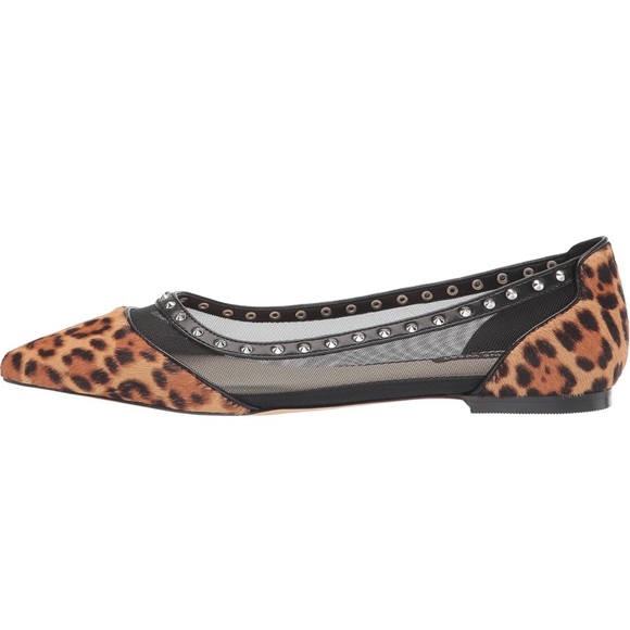 Nine West Bizziep2 Leopard/Cheetah & Black Pointy Toe Flat - Only wore once! - Picture 5 of 12